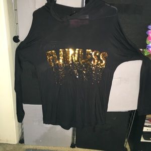 Black long sleeve shirt that says FLAWLESS